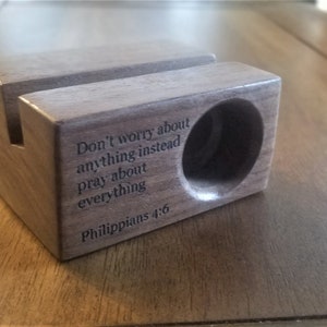PERSONALIZED ACOUSTIC DOCK , custom phone dock, phone amplifier dock, iPhone dock, Android dock, wood, for new students