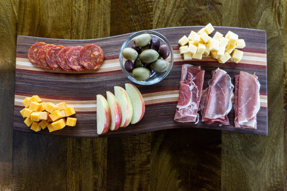 Bacon Shaped Wood Charcuterie, Cutting Board, Serving Board Etsy