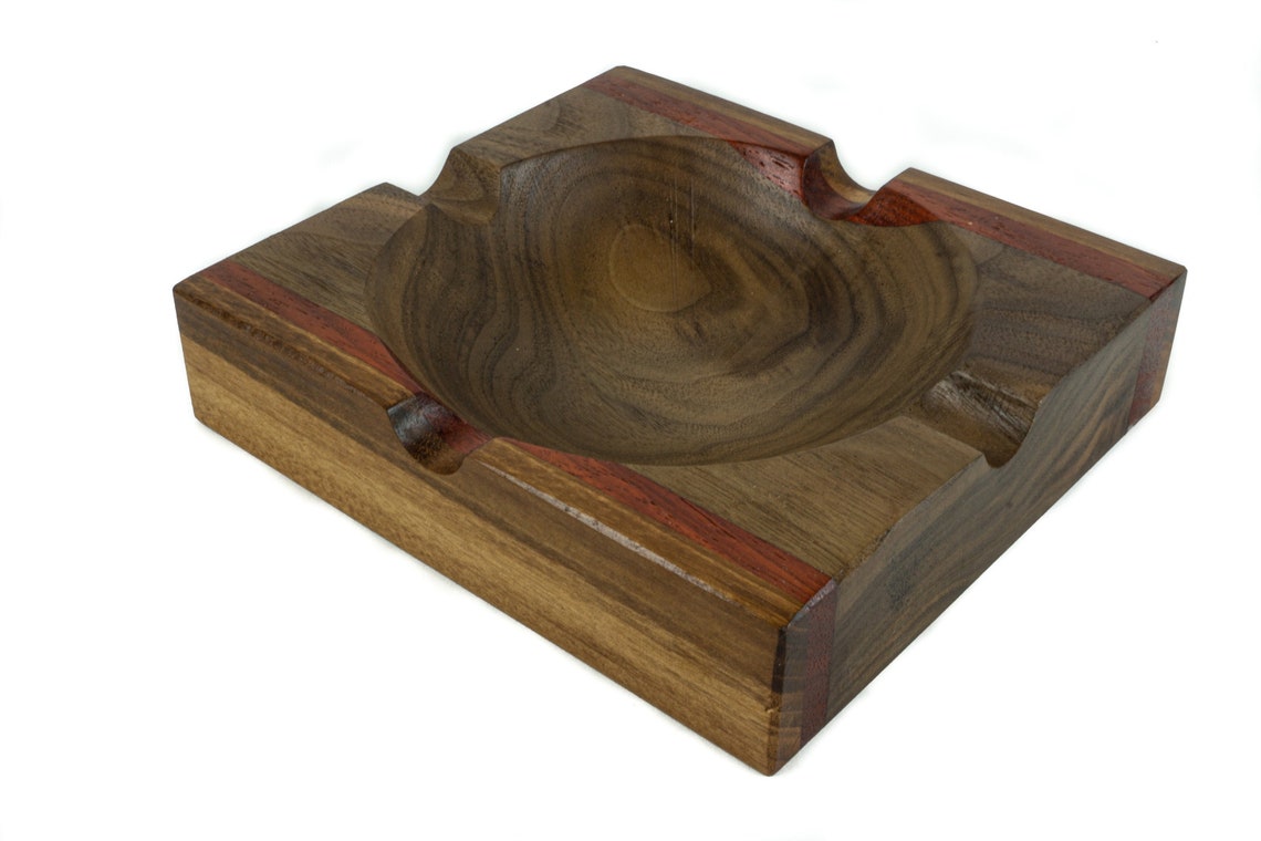 EXOTIC WOOD ASHTRAY, Handmade Cigar Ashtray, Unique Wood Ashtray Etsy