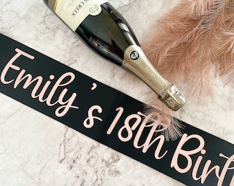 Custom PrintedParty Birthday or Wedding Sashes w/ Pin.Hens/Bachelorette Party Sash,Bride to be Sash, Bridal Shower, Graduation, Personalised