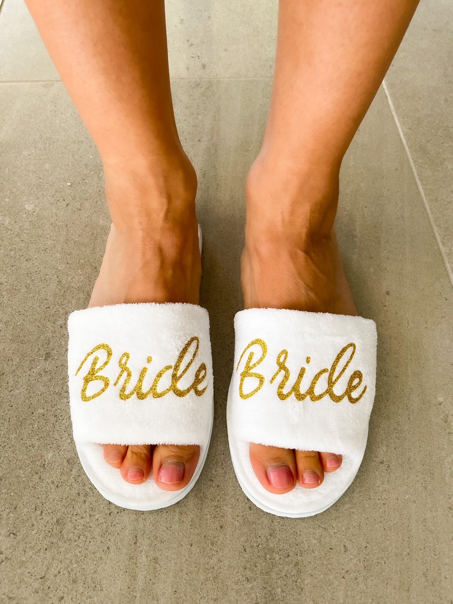 Personalised Slippers Custom Printed Bride Bridesmaid Etsy Australia