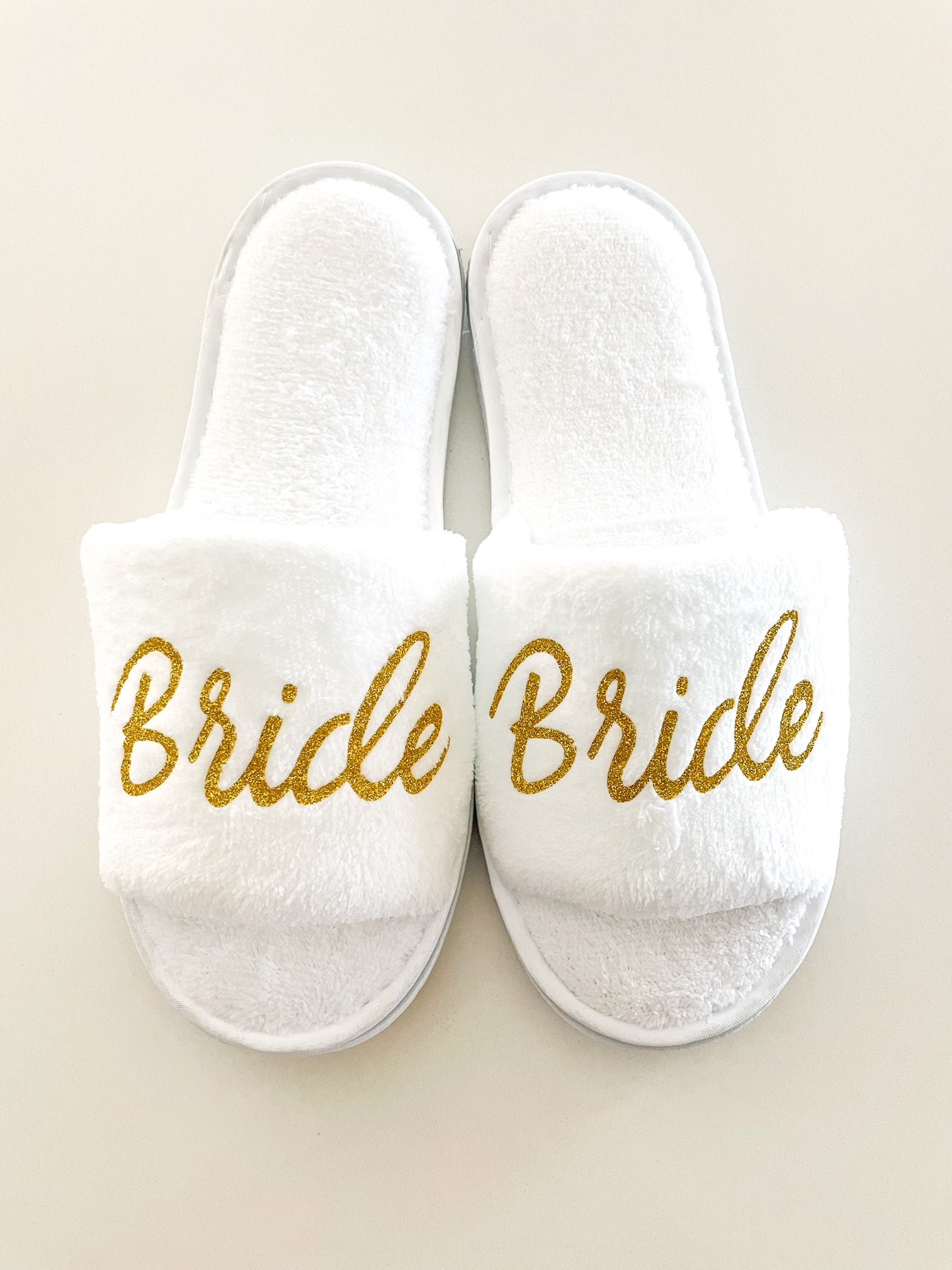 Personalised Slippers Custom Printed Bride Bridesmaid Etsy