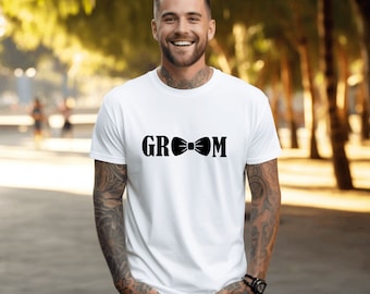 Groom Squad Printed Wedding T-Shirt Tees.  Wedding tops. Groomsmen, Best man, Groom.  Bridal party. Tshirt