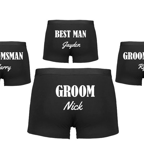 Groom Briefs, Groomsman Briefs, Best Man Briefs, Custom Personalised Wedding Day Underwear, Gift ideas, Anniversary, Bucks