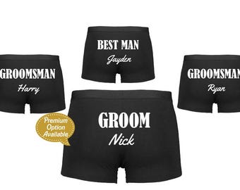 Groom Briefs, Groomsman Briefs, Best Man Briefs, Custom Personalised Wedding Day Underwear, Gift ideas, Anniversary, Bucks