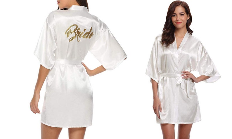 Personalised Wedding Robes for Bride, Bridesmaid, Maid of Honor, Mother of the Bride, Mother of the Groom . Wedding Bridal Party Wear. image 9