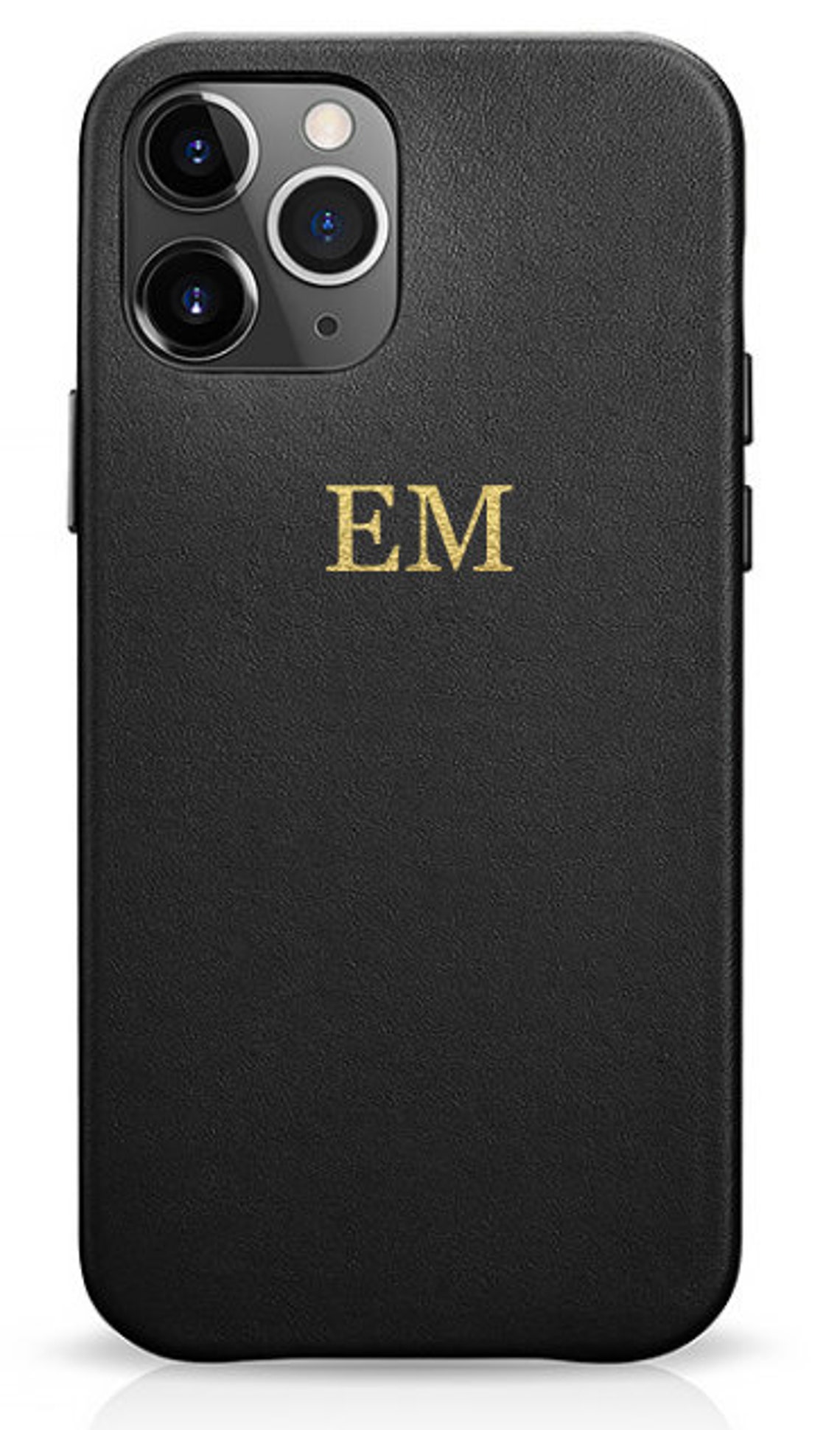 Personalised Leather iPhone case. Custom Monogram with | Etsy