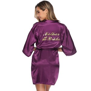 Personalised Wedding Robes for Bride, Bridesmaid, Maid of Honor, Mother of the Bride, Mother of the Groom . Wedding Bridal Party Wear. image 8