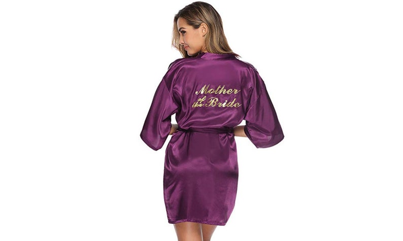 Personalised Wedding Robes for Bride, Bridesmaid, Maid of Honor, Mother of the Bride, Mother of the Groom . Wedding Bridal Party Wear. image 8