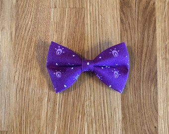 Purple pattern bow tie