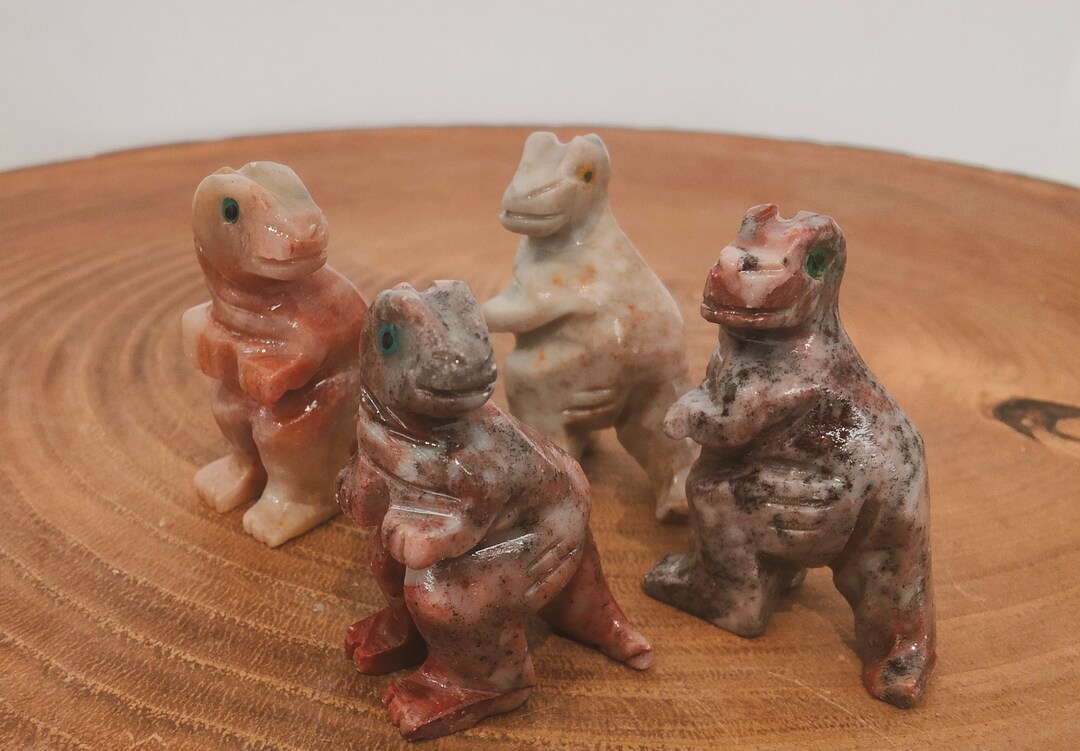 Soapstone Dinosaur Carved T Rex Animal Stone Animal Etsy