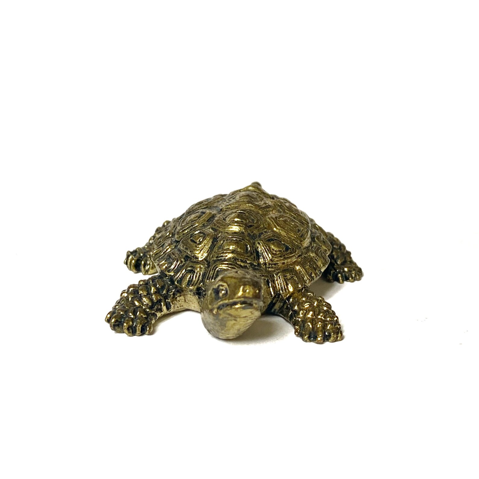 Vintage Brass Tortoise Figurine Small Brass Turtle Ornament | Etsy