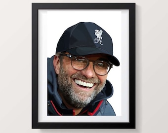 Jurgen Klopp, Klopp, Jurgen Klopp Print, Klopp Print, LFC, Liverpool FC, Portrait