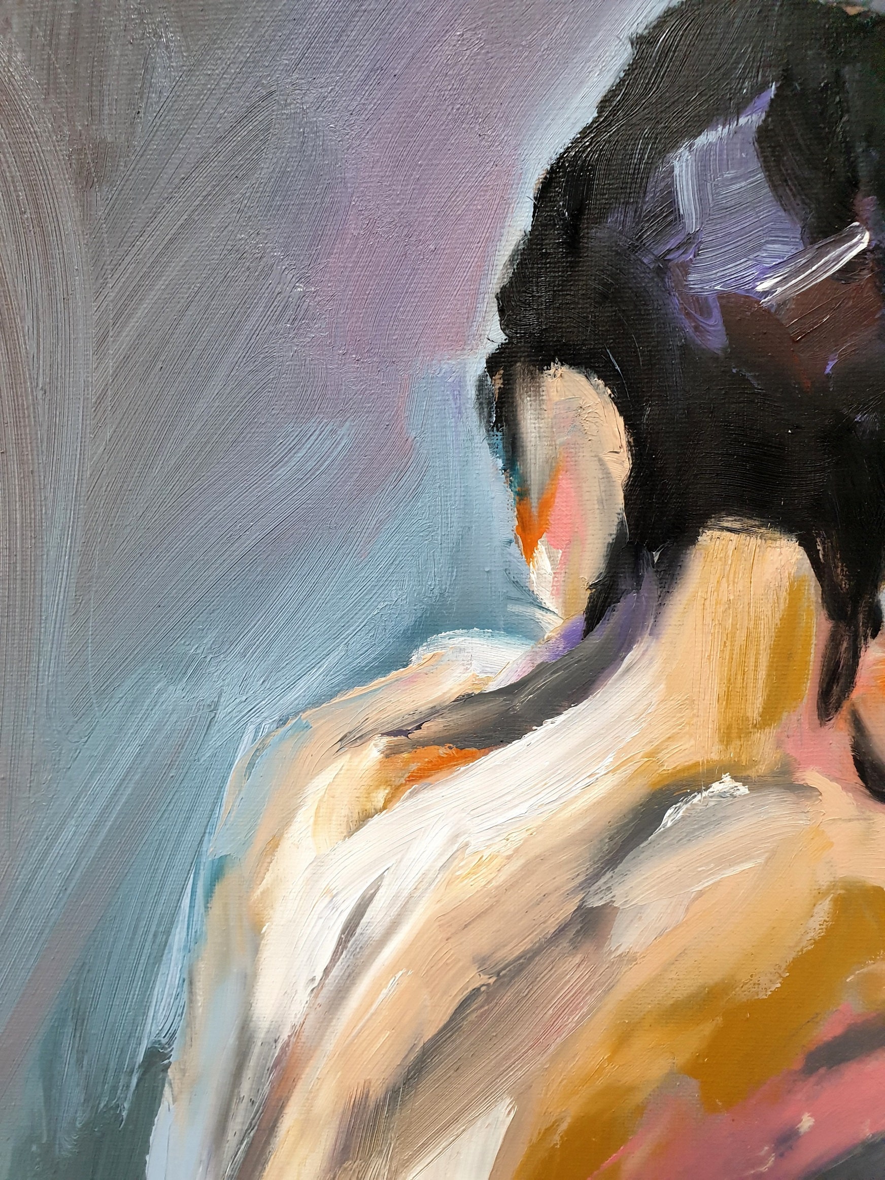 Nude Figure Art Erotic Sex Painting Self Love Art Nude Naked Lady ...