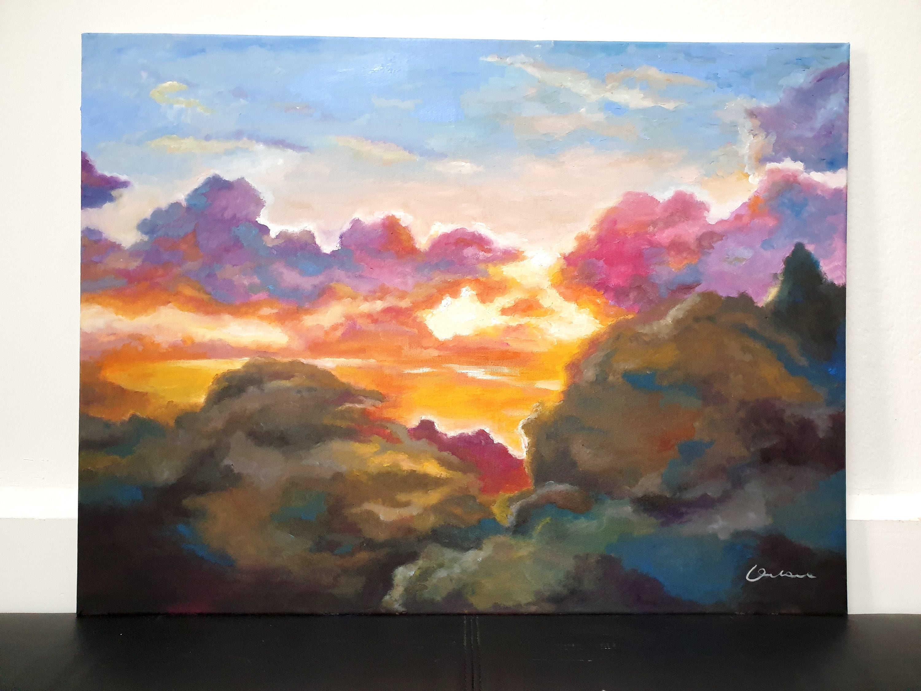 Lulled Sky Framed Painting