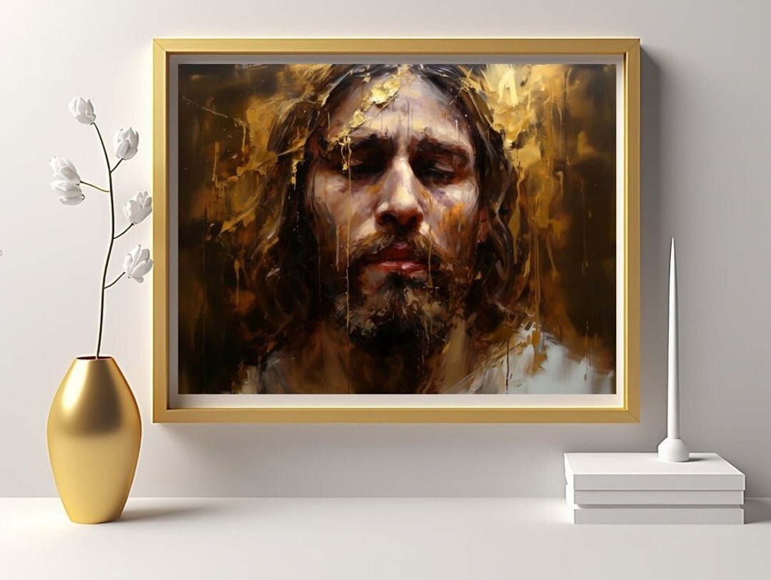 Portrait of Jesus Christ, Religious Modern Wall Art,catholic Painting