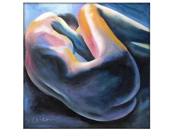 Erotic Wall Art Female Body Painting Naked Sex Nude Lady Butts  