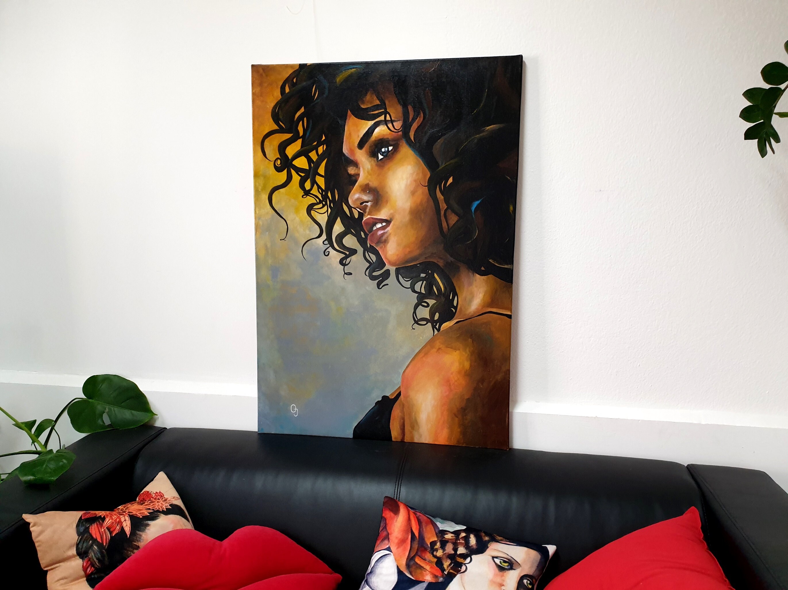 Black Girl Art Painting African American Afro Woman Original - Etsy