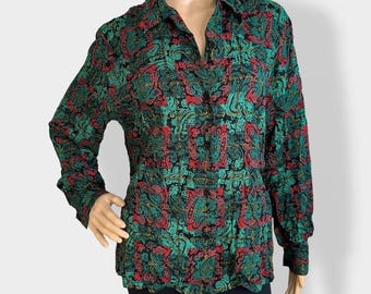 Vintage Pendleton Plaid Red and Green Button Up