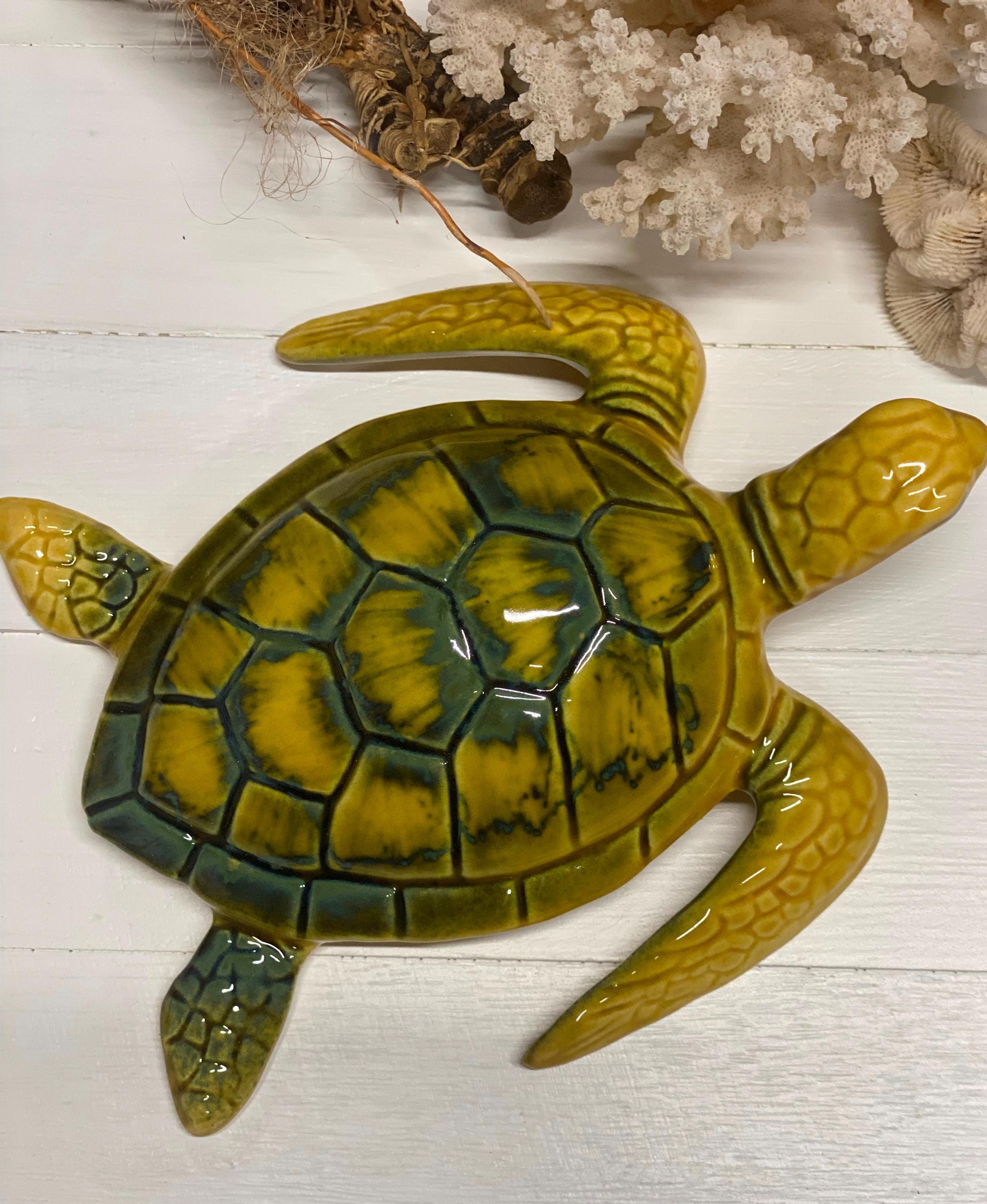 Decorazione Angolare In Metallo A Forma Di Tartaruga Marina, 25x25 Cm, Per Porte, Finestre E Mensole