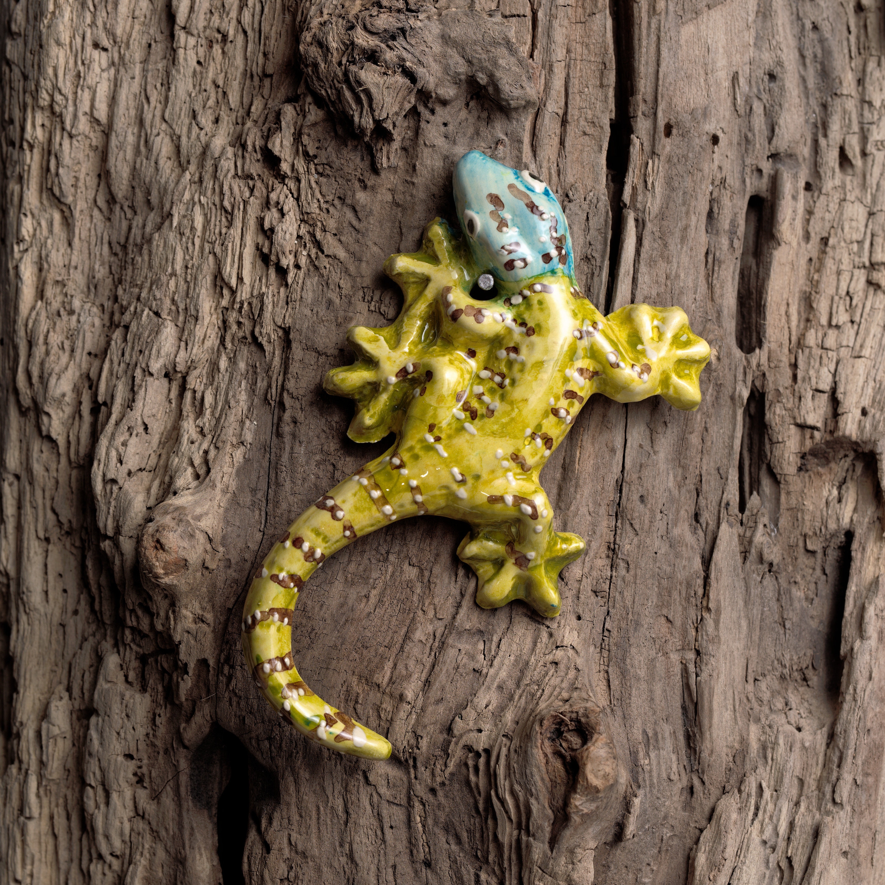 Gecko 1En Céramique à Accrocher