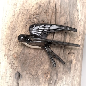 Hanging ceramic swallow