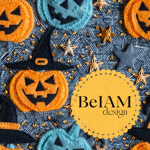 Jack o Lantern Witchy Seamless Pattern Ripeti file per sublimazione di tessuto Spettrale Halloween Carta digitale Scrapbook Tumbler Design Carta da parati