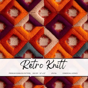 Retro Knitt Texture Seamless Pattern for Fabric Printing Cottagecore Print Knitted Texture Seamless File Knitted Paper Repeat Fabric Design