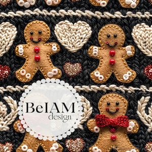 3D Liebe Lebkuchen Nahtlose Muster-Wiederholungsdatei für Stoff Sublimation Lebkuchen stricken Digitale Papier Handwerk Tumbler Design Tapete