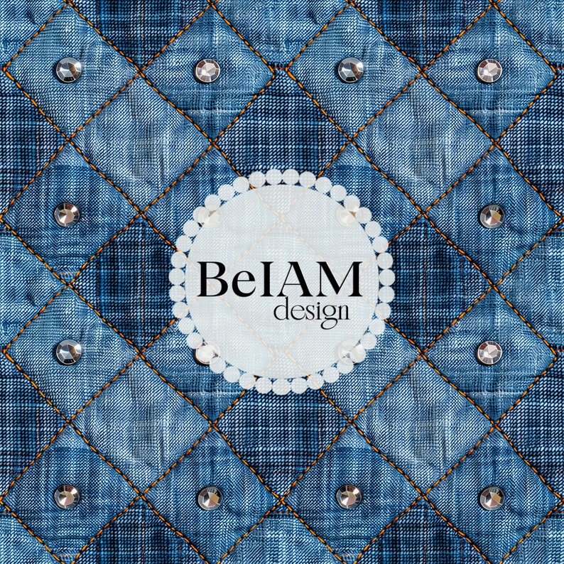 3D Checkered Jeans Texture Seamless Pattern Repeating File for Fabric ...