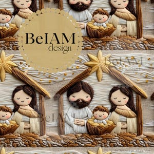 3D neutraal naadloos kerstpatroon herhalend bestand voor stof sublimatie kerststal digitaal papier ambachtelijke beker ontwerpbehang