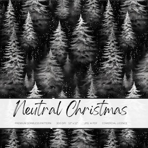 Neutrale Weihnachten Nahtlose Muster Winter Nahtlose PNG Datei zum Drucken auf Stoff Scandi Weihnachten Festliche Papiermuster