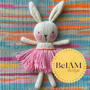 Lapin ballerine modèle sans couture répéter le fichier pour sublimation de tissu lapin danseur de ballet fausse broderie papier numérique 3D modèle sans couture