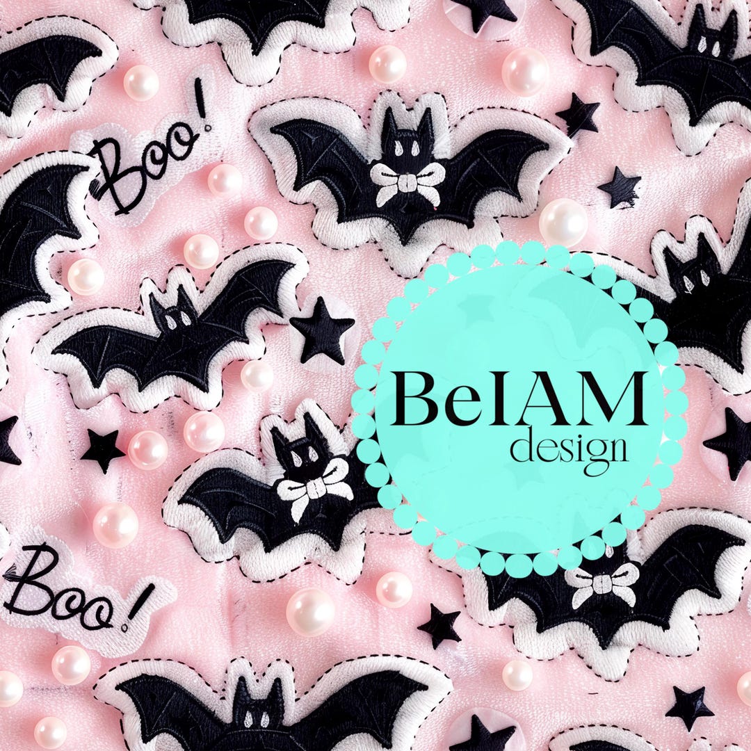 Pink Halloween Bat Seamless Pattern: Girly Fabric Sublimation (digital ...