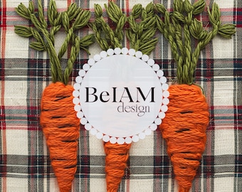 Easter Plaid Carrots Seamless Pattern: Fabric Sublimation Digital Paper (JPEG)