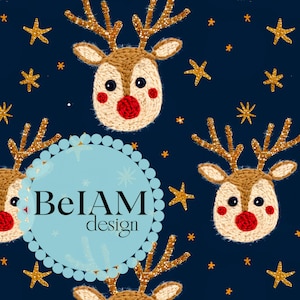 Renne pailleté doré motif répétitif fichier pour sublimation de tissu renne papier numérique artisanat gobelet Design papier peint