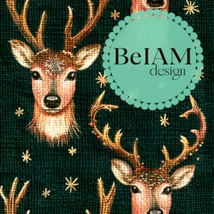 File ripetuto senza cuciture con renna effetto maglia 3D per sublimazione di tessuto Carta da parati con disegno di tumbler artigianale in carta digitale con renna invernale