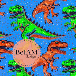 Archivo de repetición de patrón sin costuras de dinosaurio de verano para sublimación de tela, papel digital de verano, fondo de impresión de tela personalizado