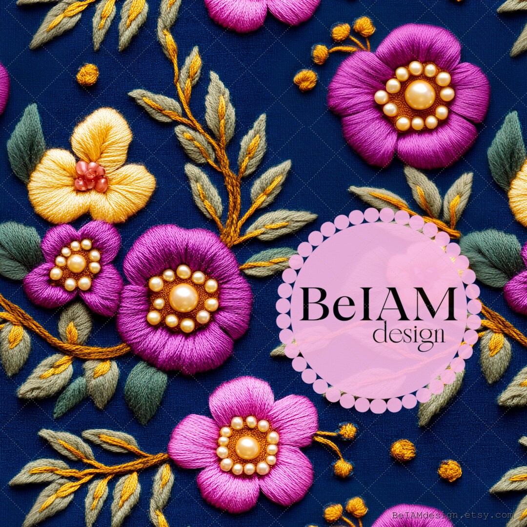 3D Floral Seamless Pattern: Bright Fabric Sublimation Design (JPEG File ...