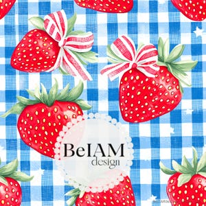 4 juillet coquette fraise motif répétitif fichier pour sublimation fille papier numérique patriotique fond tissu personnalisé