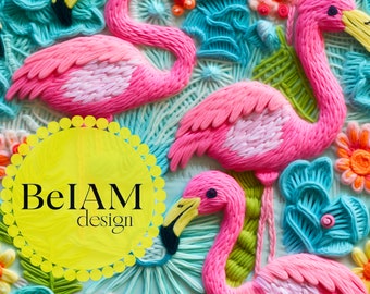3D Summer Neon Seamless Pattern Repeating  File for Fabric Sublimation, Instant Download Digital Paper Surface Design 3D Scrapbook Journal