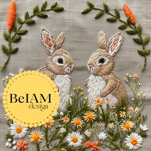 Boho Ostern nahtlose Datei wiederholen Karotte und Häschen Muster für Stoff Sublimation Häschen nahtlose Datei digitales Papier