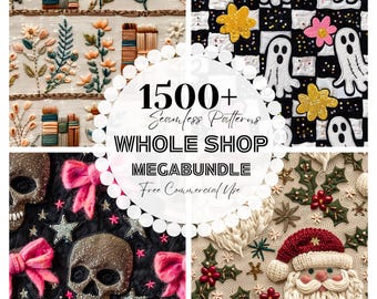 1500K+ Whole Shop Seamless Pattern Bundle - Unlimited Commercial Licence - Seamless Pattern Megabundle - Instant Digital Download