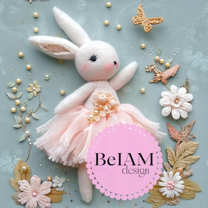 Ballerine florale 3D lapin motif répétitif fichier pour sublimation de tissu jolie ballerine papier numérique artisanat gobelet design papier peint