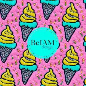3D Neon Sommer Eis nahtlose Muster wiederholende Datei für Stoffsublimation Download digitales Papier Scrapbook Surface Design Wallpaper