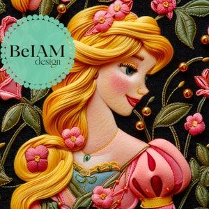 3D Dreamy Princess Padrão Sem Costura Arquivo de Repetição para Sublimação de Tecido Baixar Papel Digital Scrapbook Diário Design de Superfície Papel de Parede