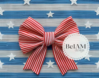 4th of July Bows Seamless Pattern: Patriotic Fabric Design (Digital Download)