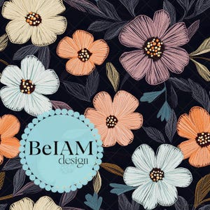 Boho Cottagecore naadloos bloemenpatroon herhaalbestand voor stofsublimatie Cottagecore bloemen digitaal papier ambachtelijke bekerontwerpbehang