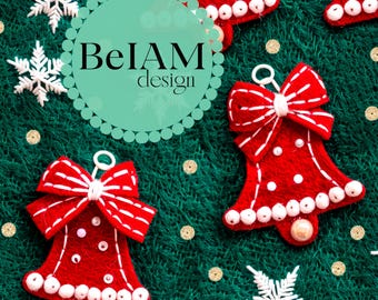 3D Jingle Bells Christmas Pattern: Seamless Fabric Design (Digital Download)