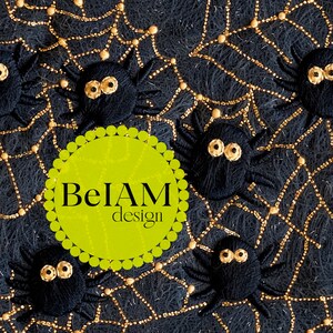 3D Cute Creepy Spiders Seamless Pattern Repeating File Fabric Sublimation Halloween Digital Paper Scrapbook Journal Surface Design Wallpaper